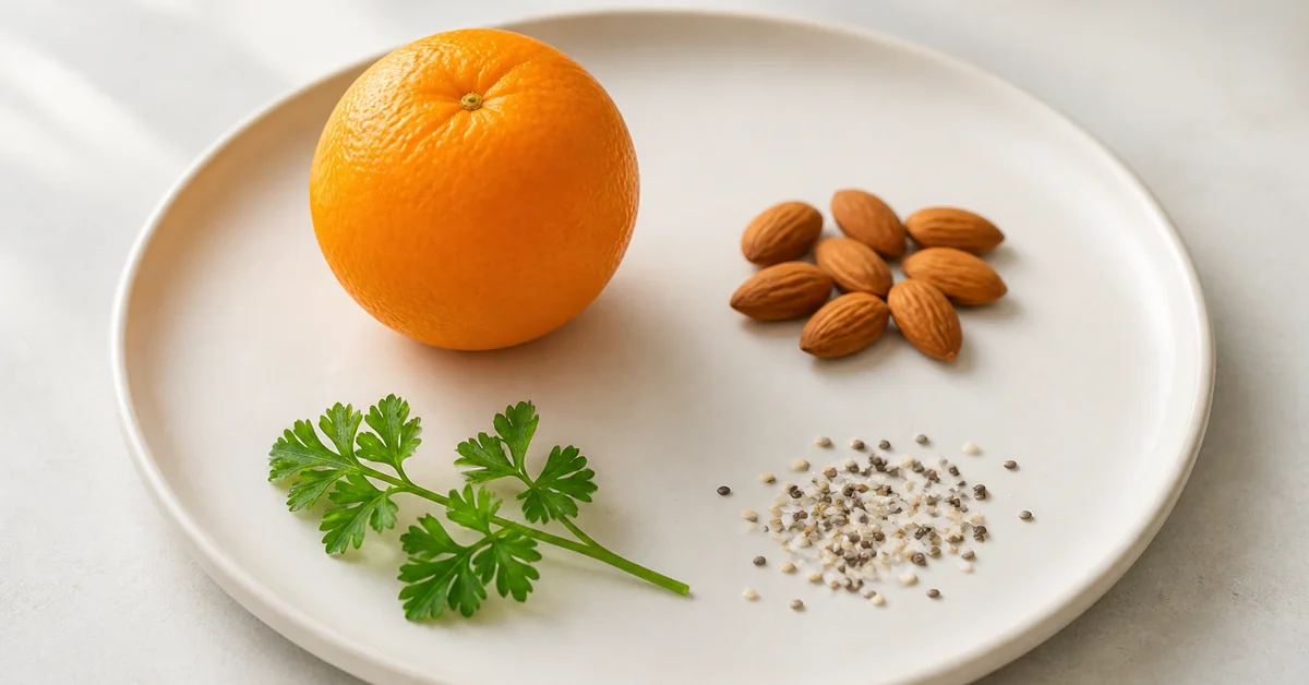 Verschiedene vitalstoffreiche Lebensmittel im Überblick